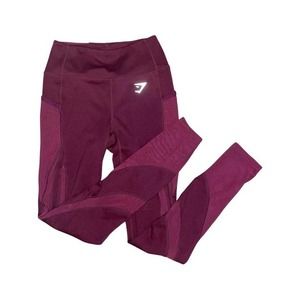 Magenta Mesh Cutout Gymshark Leggings